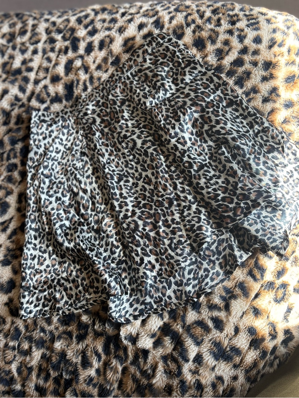 Leopard Print A-Line Women's Skirt - Brown/Black